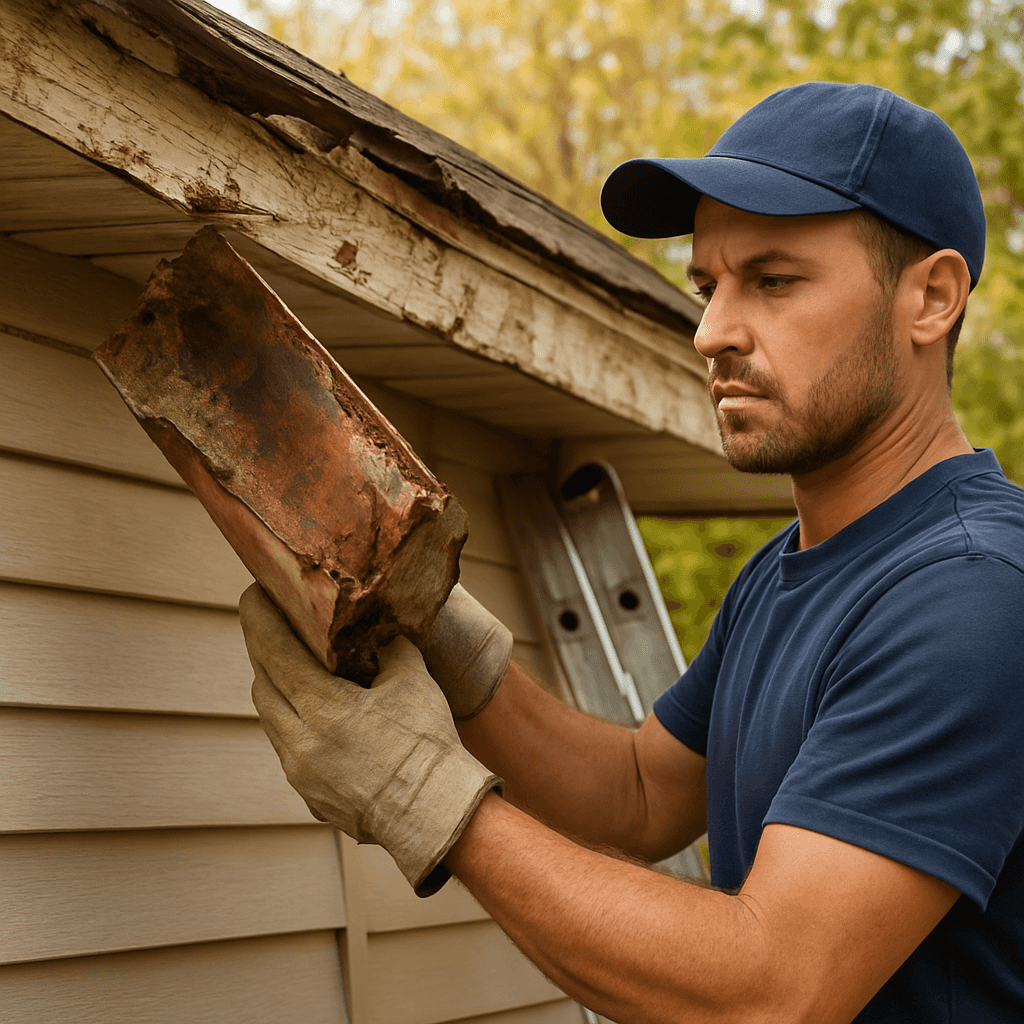 Replacement gutter work